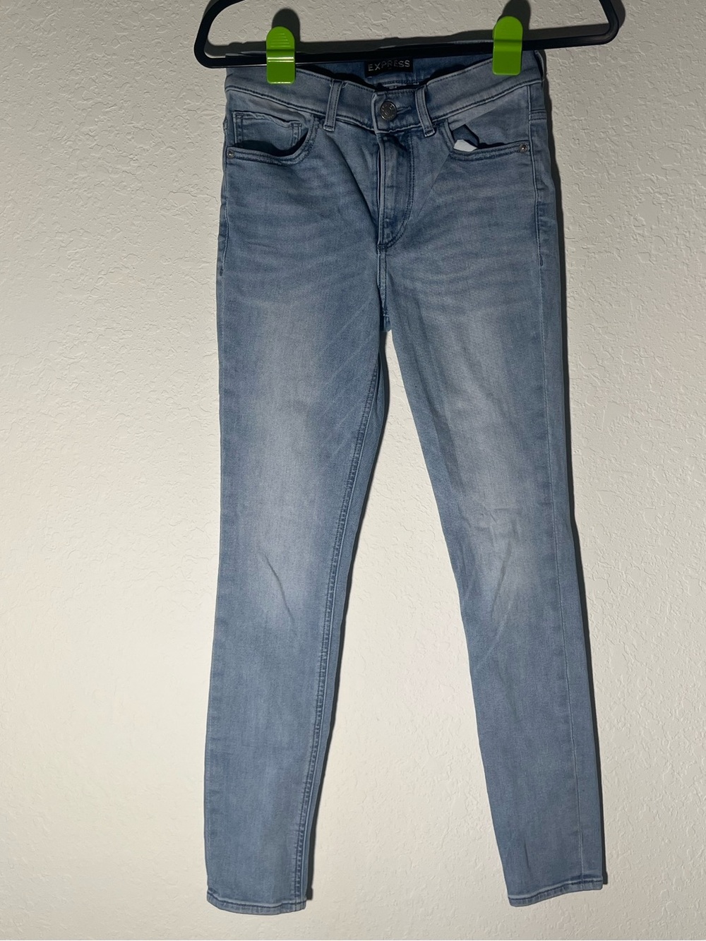 Express Women's Pale Blue Denim Skinny Jeans Leggings